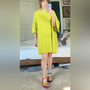 Bryn Walker Ruffled Bell Sleeve Shift, L